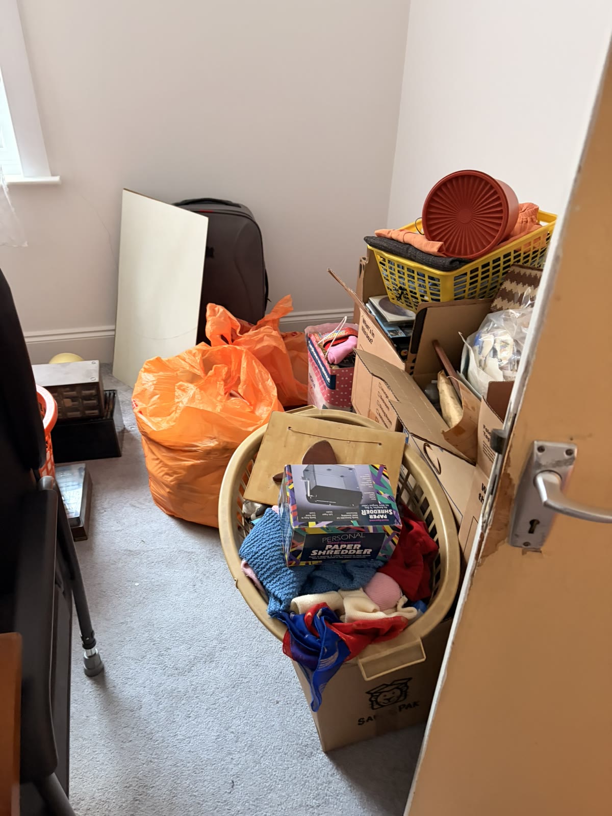 Household items prepared for a house clearance collection in London